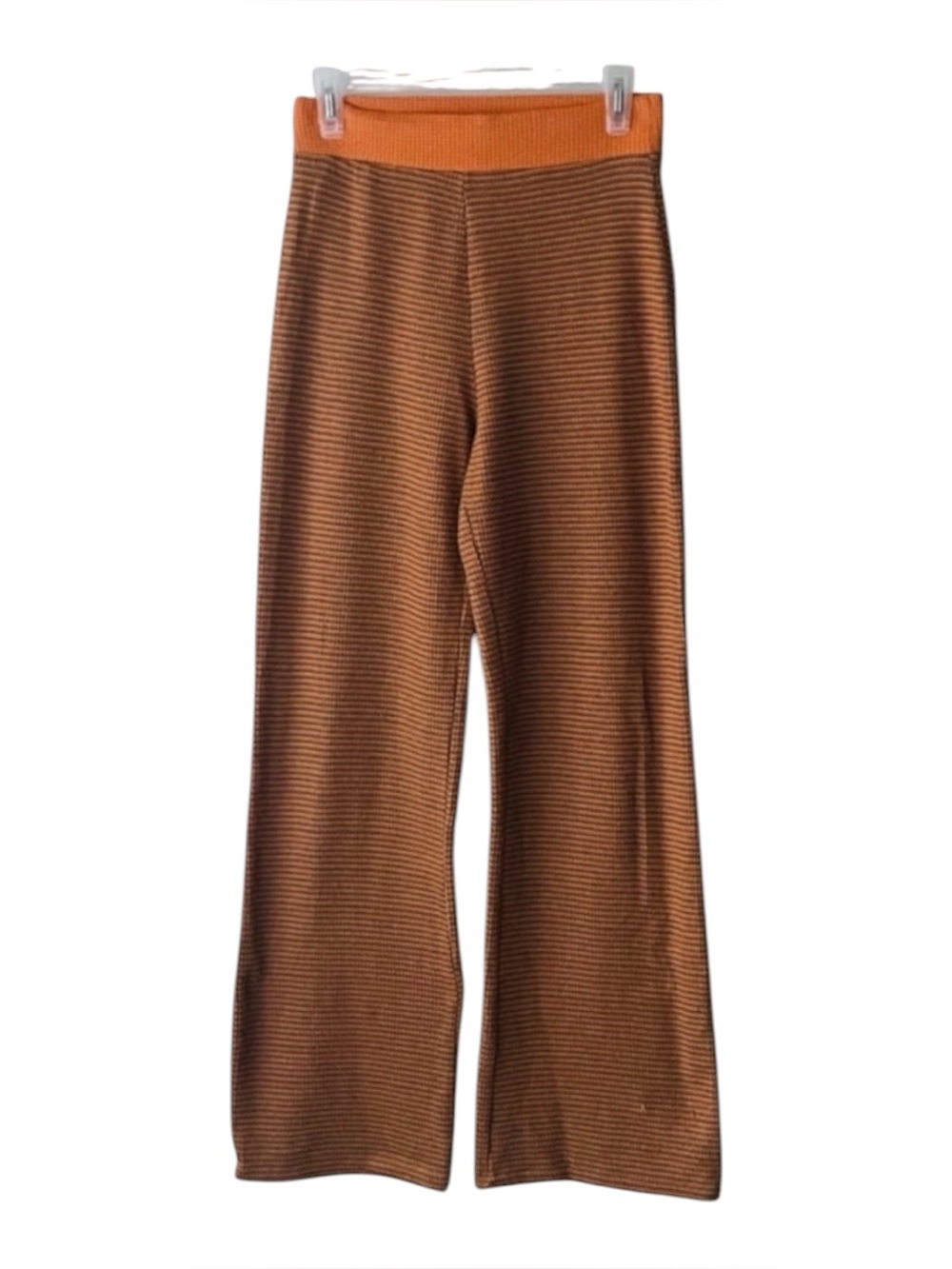 Zara Women's Orange Ribbed Casual Pants